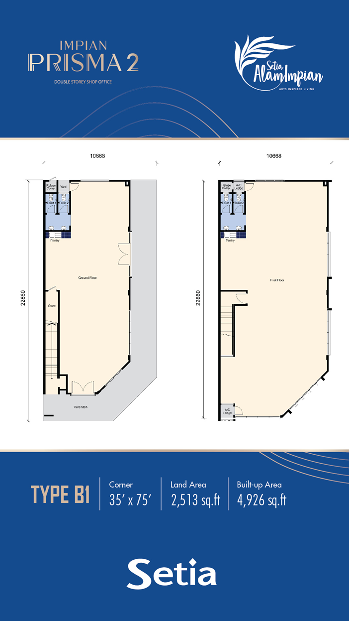 Floor plan for Impian Prisma 2 Setia AlamImpian