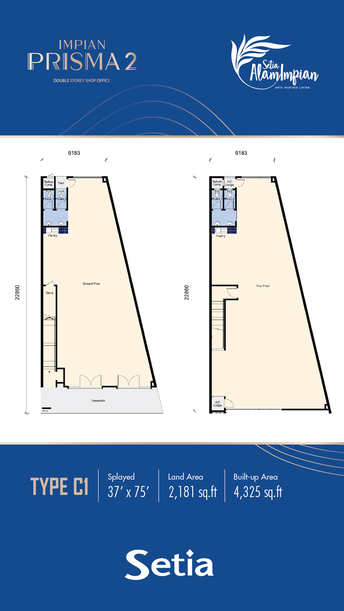 Floor plan for Impian Prisma 2 Setia AlamImpian