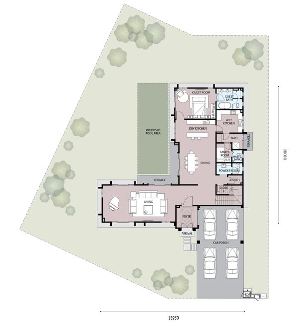 Emilia 1 Floor Plan (Ground Floor)
