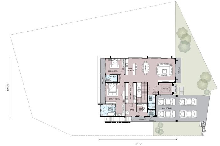 Carissa 1 Floor Plan (Ground Floor)