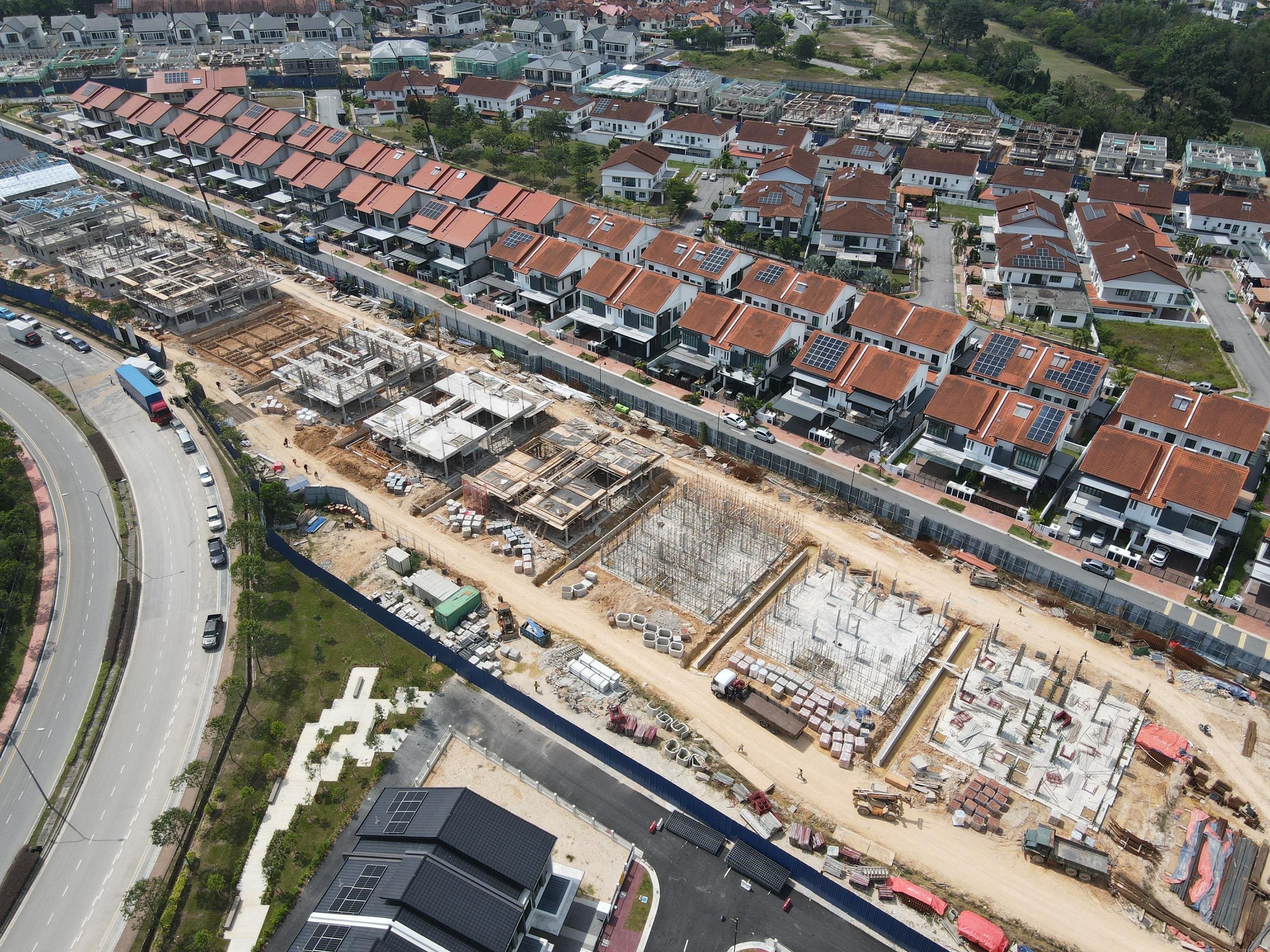 Site photo Bandar Kinrara Anggun Villa 3 Phase 7A7A as at 22/07/2025 - 35% site progress - The structural framework of the said building.
