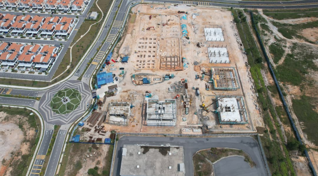 Piling and foundation works in progress as of 22 April 2026