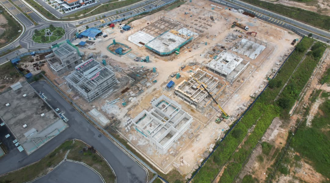 Piling and foundation works in progress as of 22 June 2026