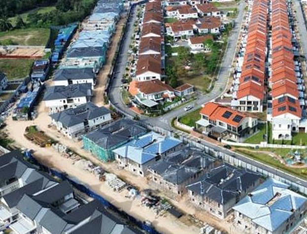 Site photo Bandar Kinrara Anggun Villa Phase 7A7C as at 22/09/2025 - 55% site progress - The roofing, electrical wiring, plumbing (without fitting), gas piping (if any) and internal telecommunication trunking and cabling to the said building.