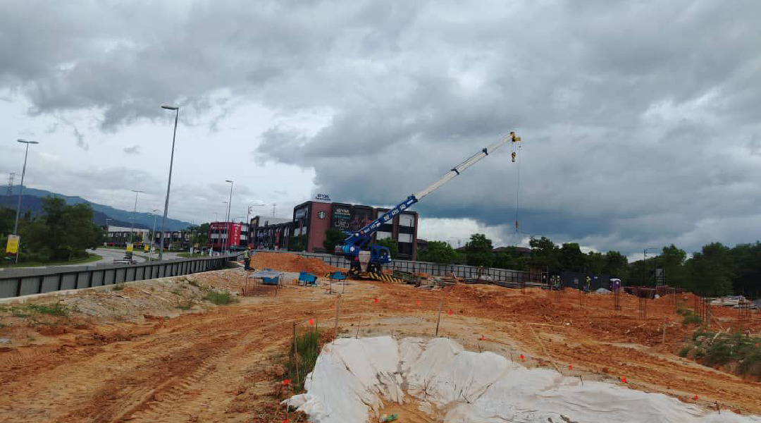 The ground beam works in progress as of 22 Dec 2025.