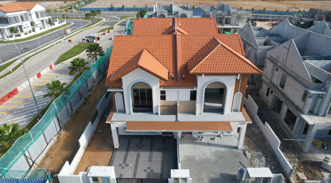 The progress of walls of the said building with door and window frames placed in position as of 22 Feb 2026