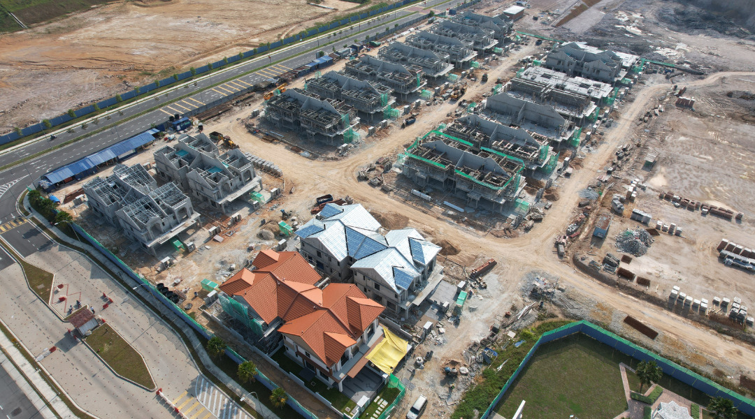 The structural framework of the said Building in progress as of 22 April 2026