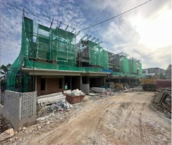Duta Villa 3 ​Site Progress as at 31 Oct 2025 - The walls of the said building with door and window frames placed in position in progress.