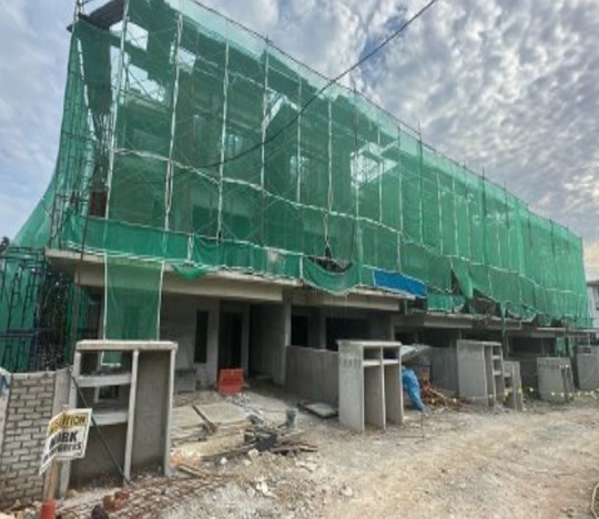 Duta Villa 3 ​Site Progress as at 22 Jan 2026 - The roofing, electrical wiring, plumbing (without fittings) and internal telecommunication trunking and cabling to the said Building in progress.
