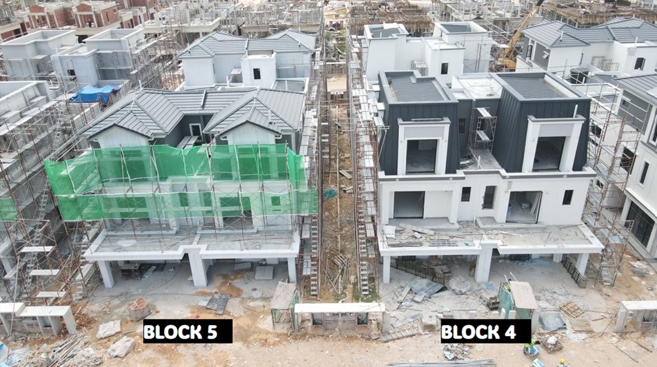 Lumiere ​Site Progress as at 28 Feb 2026 - The walls of the said building with door and window frames placed in position in progress.