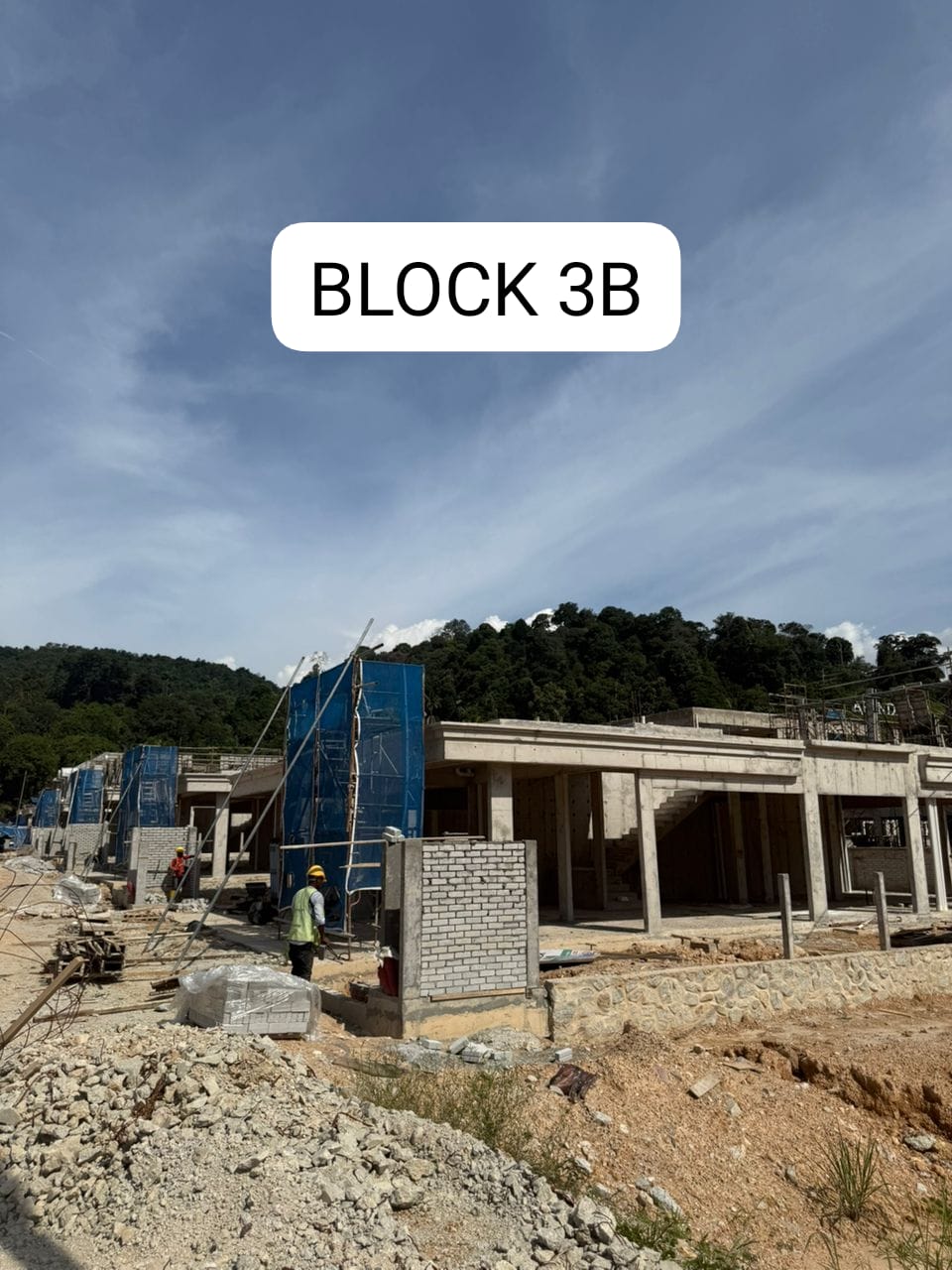 Amethea as at 30/09/2025 - The structural framework of the said Building in progress.