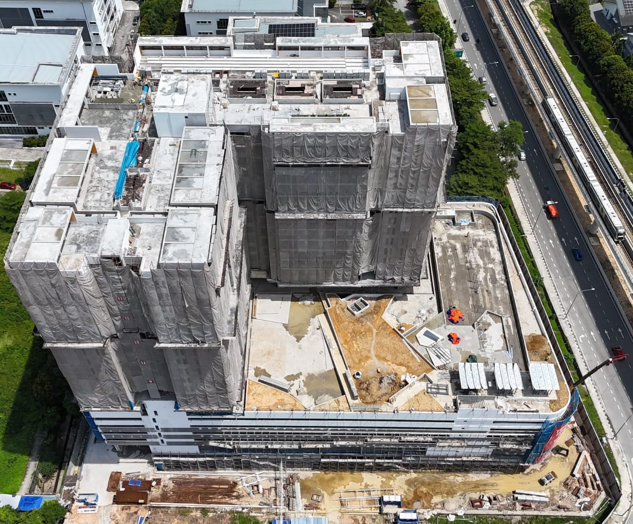 Phase 6F - Temasya Prisma Serviced Apartment - Architectural and super-structure work at Wing A and Wing B in progress. (1/7/2026)