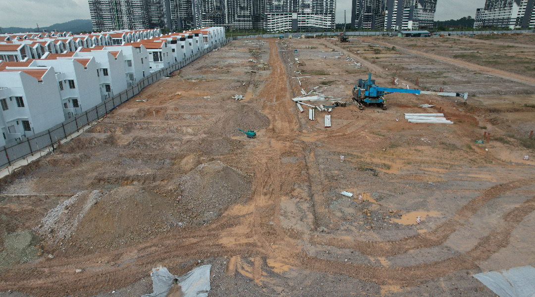 The foundation of the said building in progress as of 22 Dec 2025