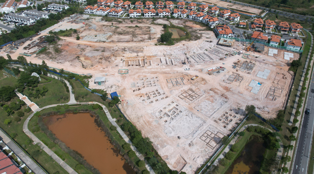 The structural framework of the said Building in progress as of 22 April 2026