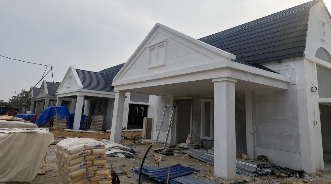 Stage 2c brickwork and plaster wall in progress as of 22 August 2026
