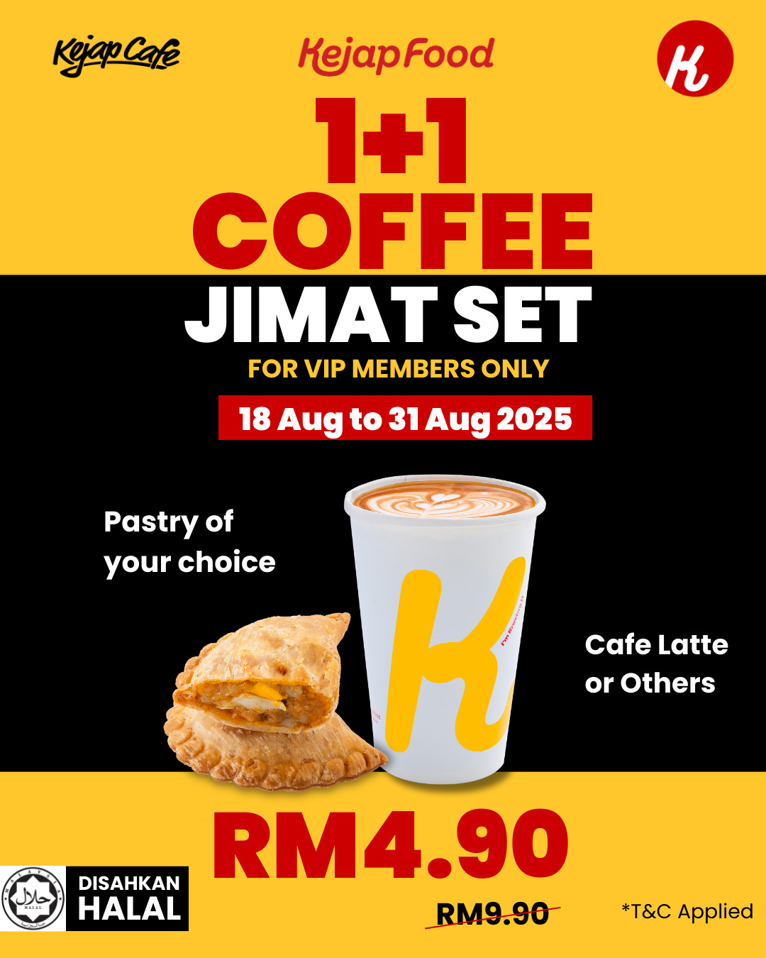 Coffee + Pastry at only RM4.90!