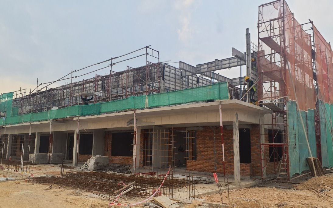 Dimina as at 31/08/2026 - The structural framework of the said Building in progress. 