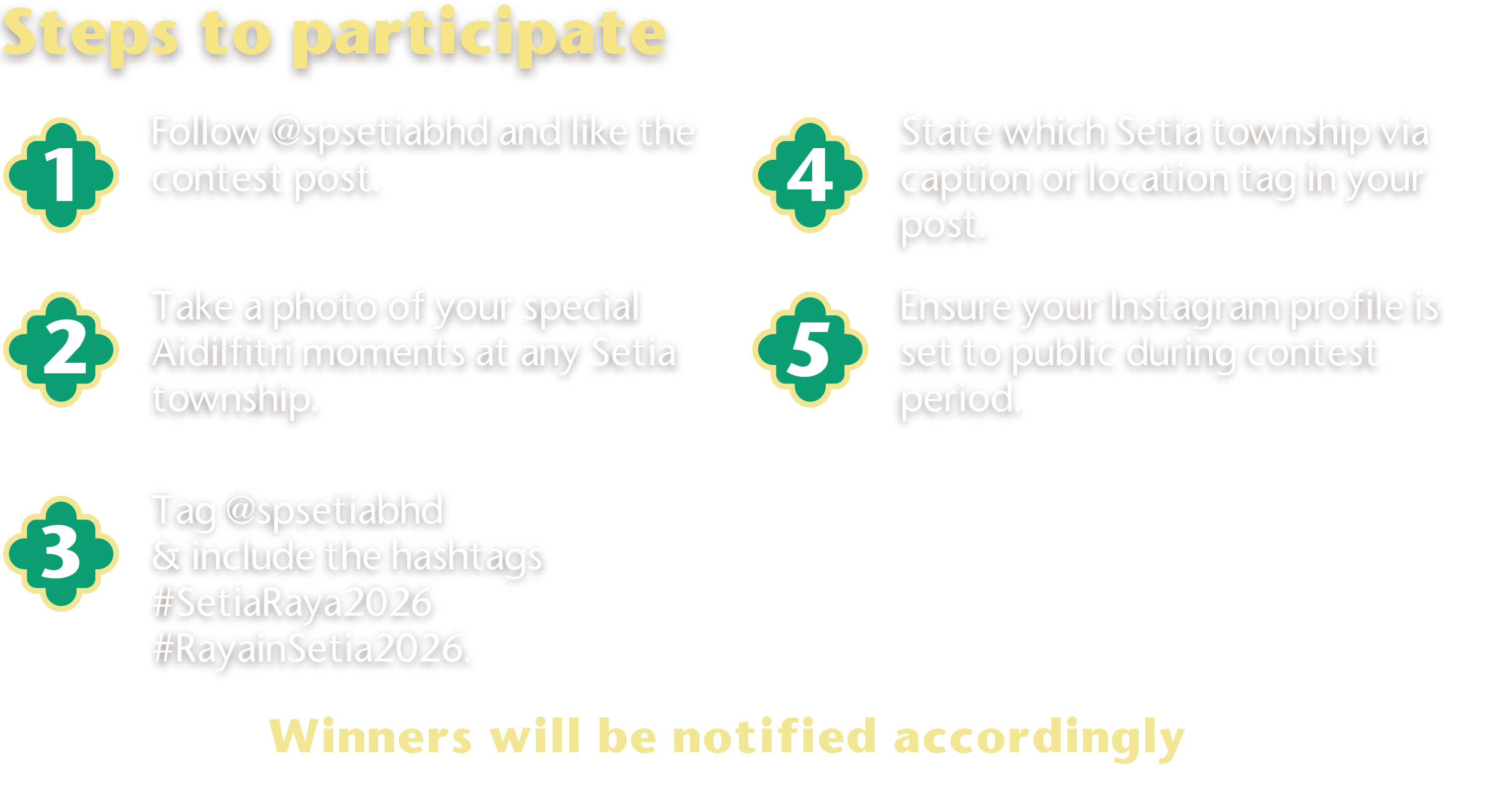 Steps to participate
